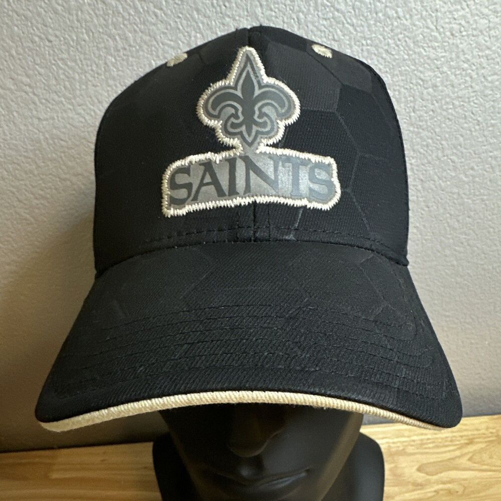 NFL Team Apparel New Orleans Saints Youth One Size Black/Beige NFL Cap Hat
